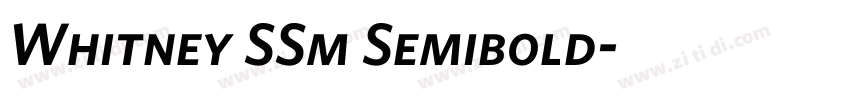 Whitney SSm Semibold字体转换